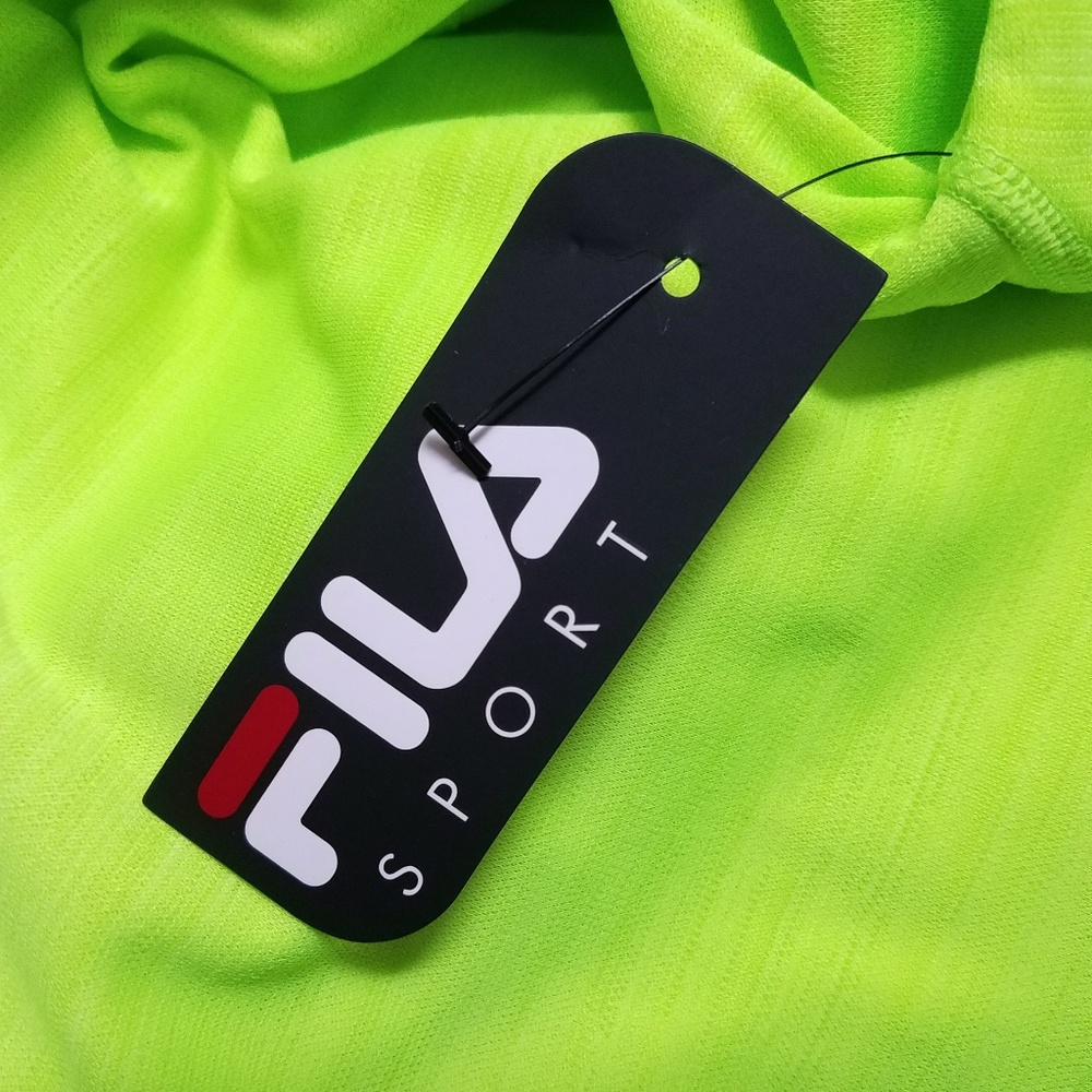 FILA Sport Athletic Lime 1/4 Zip Pullover Jacket - Picture 3 of 4